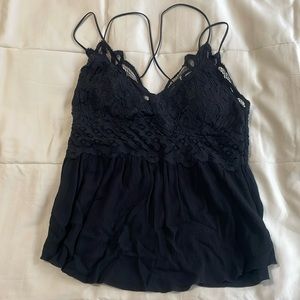 Black lace tank top